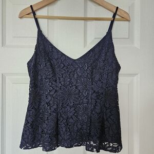 Dynamite Navy Lace Camisole Tank Top